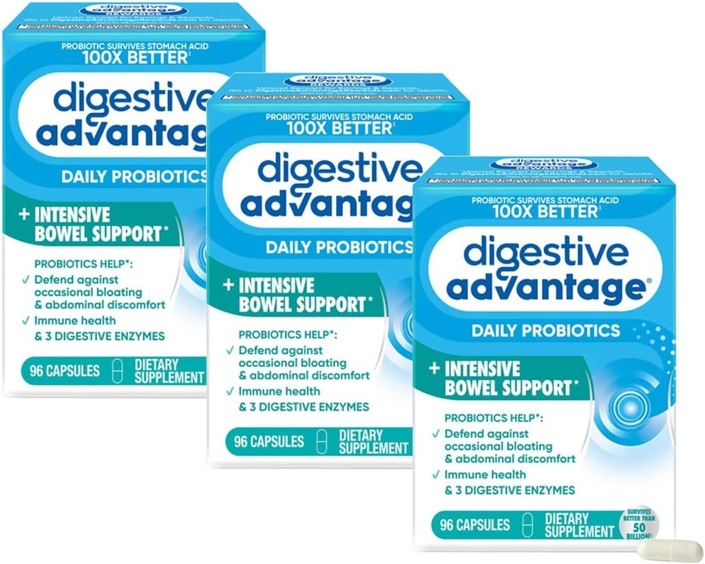 Supporto assiale intensivo del vantaggio digestivo, 96 capsule (pacchetto di 3)
