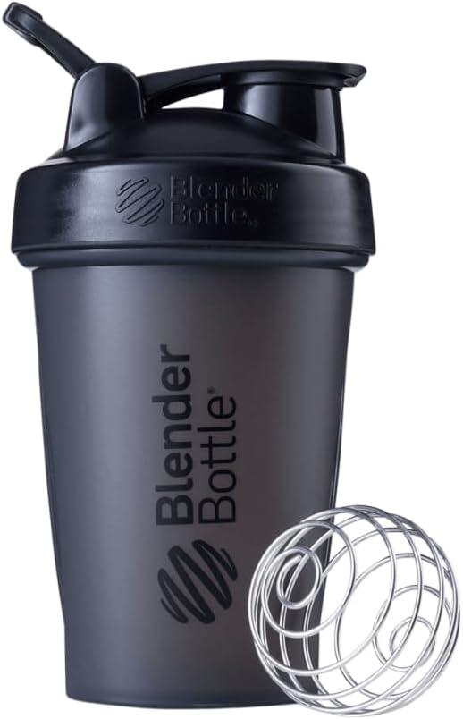 BlenderBottle Classic Shaker Bottiglia Perfetta per Proteine Shaker e Pre Workout, 20 once, Nero
