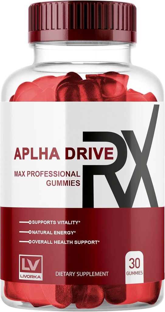 LIVORKA Alpha DriveRX Gummies, Alpha DriveRX Advanced Formula, Alpha DriveRX Gummy, Alpha DriveRX, Alpha DriveRX Pills Capsule 30 Gummies per 1 Mese