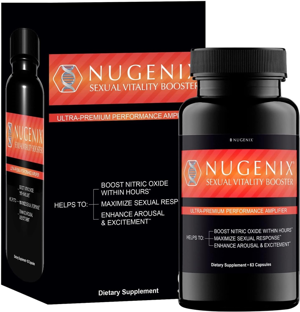 Nugenix Sessuale Vitality Booster - Amplificatore Prestazioni Ultra Premium per Uomo - Nitric Oxide Supplement, 63 Capsule