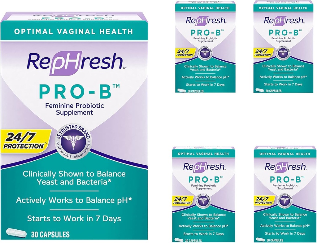 RepHresh Pro-B Probiotic Feminine Supplemento - 5 Pack