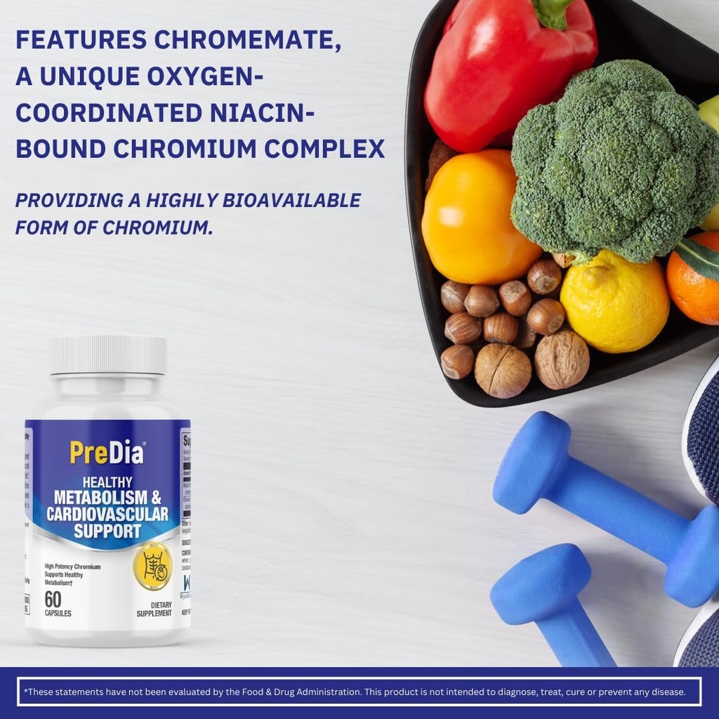 PreDia - Metabolismo sano e salute del supporto cardiovascolare - (Chromium 200mcg)