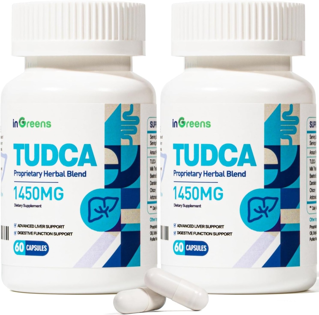 1450MG TUDCA Liver Supplement, Bile Salts Liver Support Complex, Liver Health for Liver Kidney Cleanse Detox and Repair, 60 Capsule