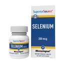 Sorgente superiore Selenio 200 mcg - Integratore di supporto per la salute immunitaria - Compresse di selenometionina aiutano la funzione tiroide Gland - Supporti supplemento Riciclaggio di vitamina E - 60 compresse dissolve istantanee