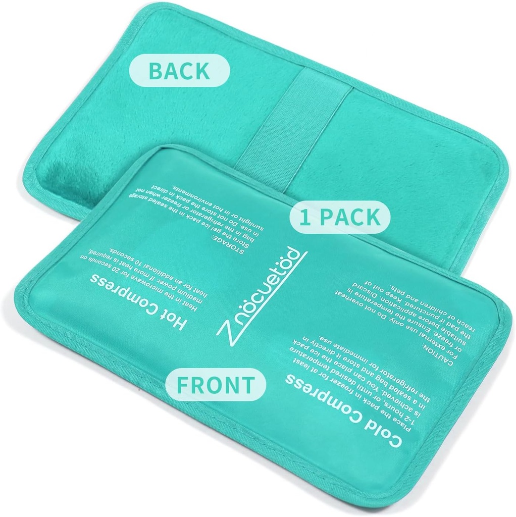 Gel Ice Pack per lesioni Morbido congelatore riutilizzabile Ice Bag con Strap- Hot Cold Compress Packs for Swelling Bruises Surgery Knee Spalla piede posteriore caviglia Elbow Wisdom Tooth-1 Pack