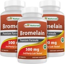 Migliori naturali Bromelain 500mg 120 compresse (120 conteggio (pacchetto di 3))