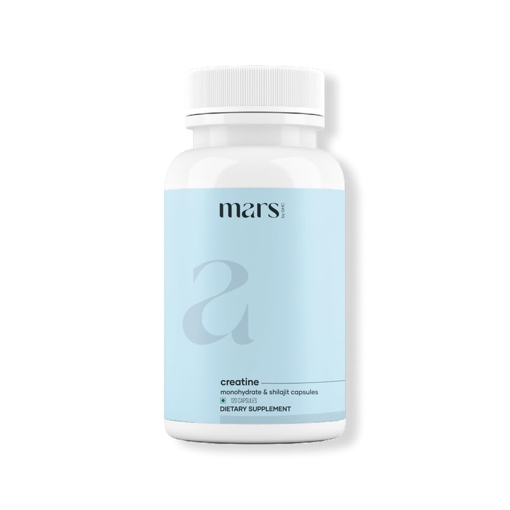 mars di GHC Micronized Creatine Monohydrate Caps con Shilajit & Ashwagandha (120N) | Totale Benessere - Confezione di 1