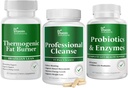 DR VITAMINA SOLUZIONI Bruciatore grasso termogenico & Professional Detox Cleanse Bundle - 15 giorni pulizia per la gestione del peso, salute del fegato, e Bloating Relief - 240 caps