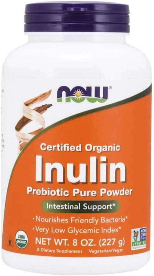 NOW Inulin Prebiotic Fos, 8-Ounces (Pacchetto di 2)
