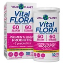 Vital Planet - Vital Flora Probiotici per le donne 60 miliardi di CFU, Diverse Strains, Daily Shelf Stable Probiotics con Prebiotici Organici, per il supporto vaginale, Immune e Salute Digestiva 30 capsule