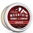 Rocky Mountain Barber Company Beard Balm - Classic Unscented - 100% Naturale - Premium Wax Blend with Nutrient Rich Bees Wax, Jojoba, Coconut Oil
