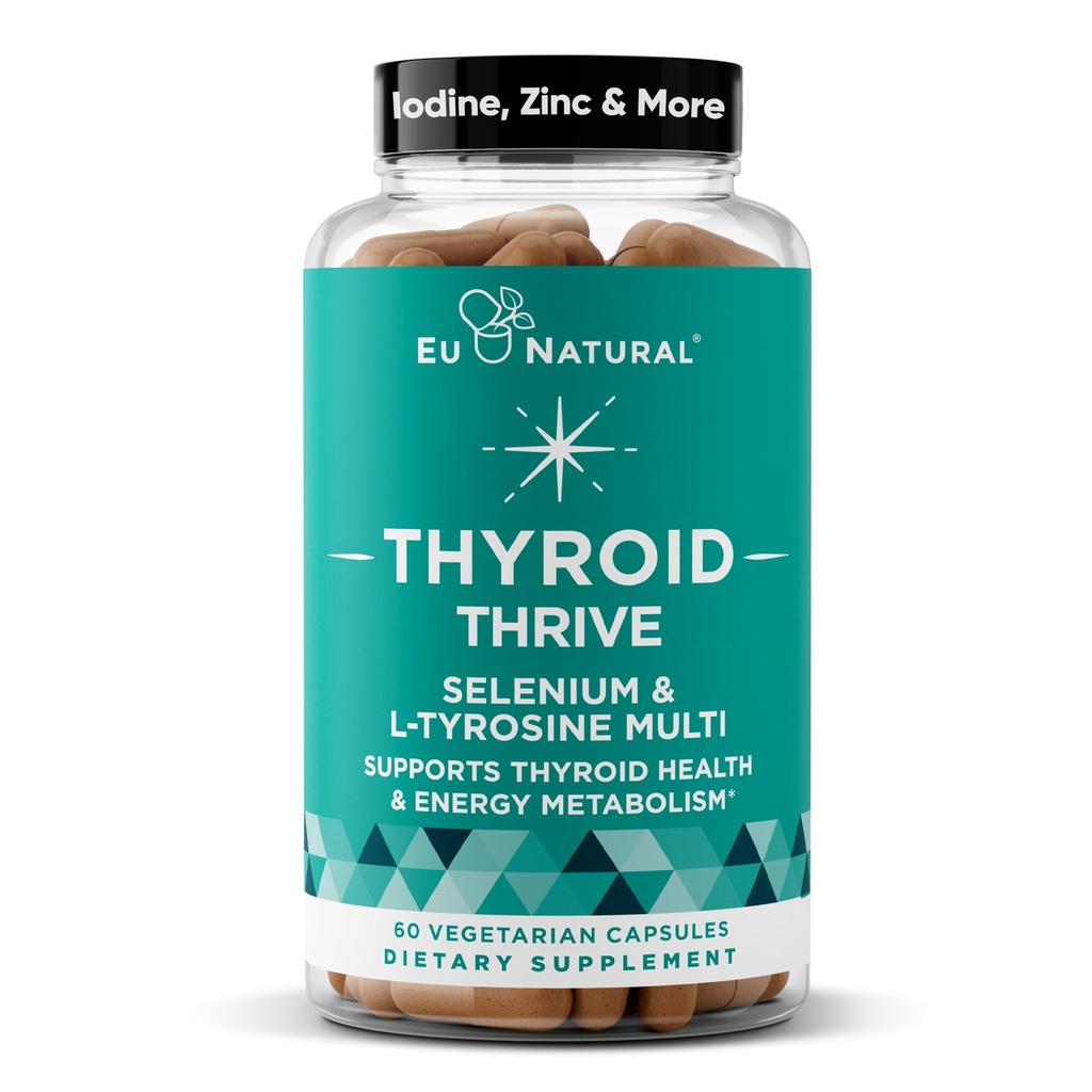 Spark Energy Support – Thrive, Naturally Fight Fatigue, Balance Hormones, Promuovere l'energia messa a fuoco – Zinco, Selenio, Iodio – 60 capsule vegetali vegetariane