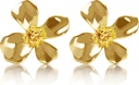 14K oro placcato 925 argento sterling fiore giglio orecchini