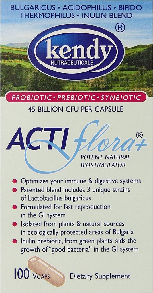 Kendy USA, Actiflora+, Potente Biostimolatore Naturale, 100 Caps Veggie