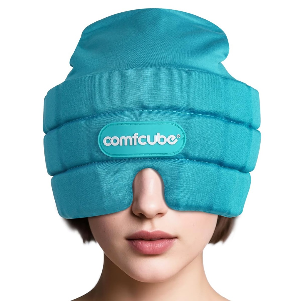 Migraine & Headache Relief Ice Cap, 2 ore di lunga durata Terapia Fredda Indossabile e lavabile Forma Fitting Ice Hat for Sinus & Stress Relief, Puffy Eyes, Severe Migraines, Chemo