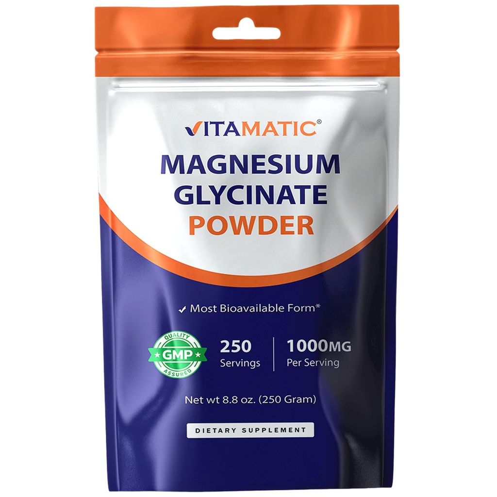 Magnesio Vitamatico (da Glycinate & Oxide) - Supporta Muscolo, Giunto e Salute Del Cuore 250 Grammi