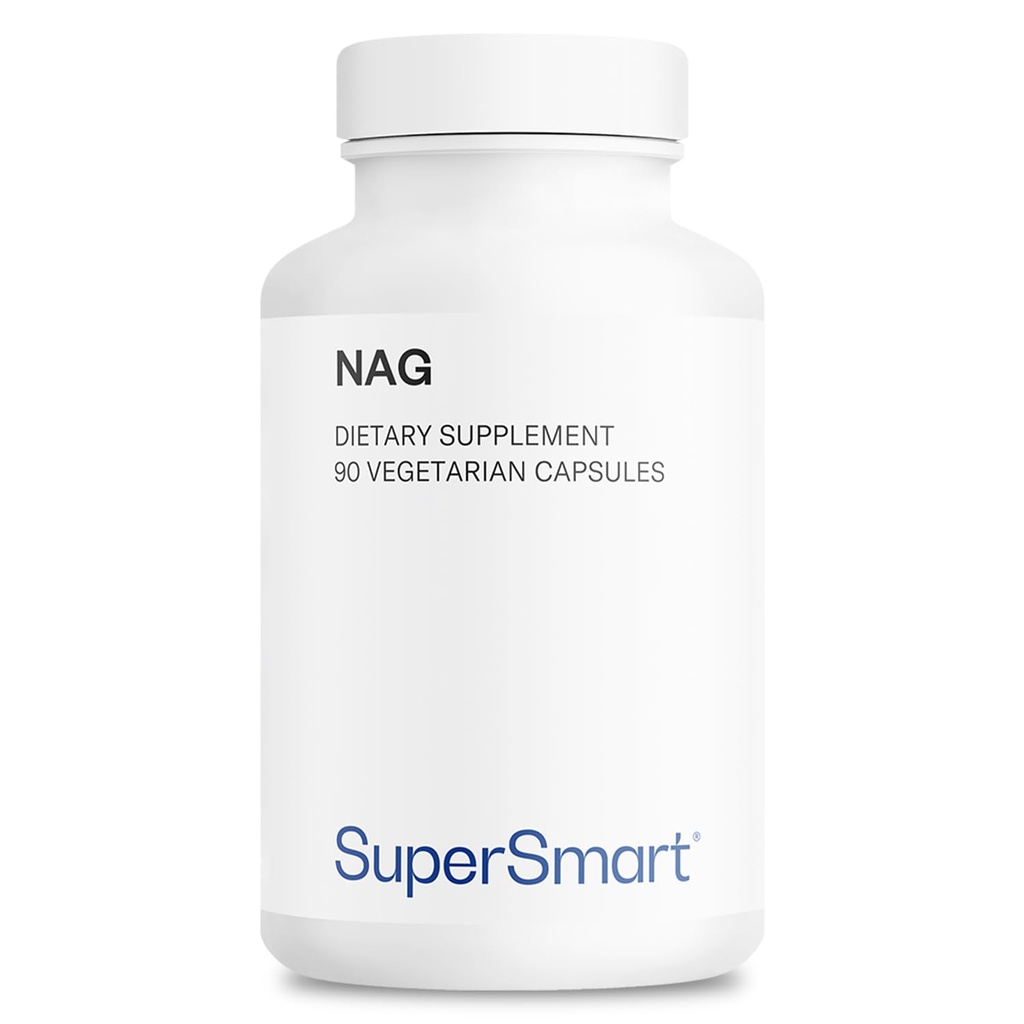Supersmart - NAG Supplemento 1500mg al giorno (N-Acetyl Glucosamine) - Alto assorbimento Glucosamina Solfato | Non-GMO & Gluten Free - 90 capsule vegetariane