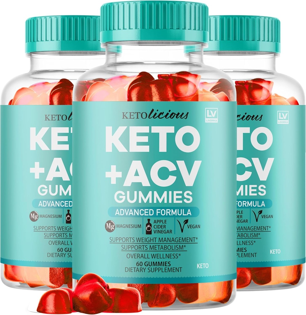 (3 Pack) Ketolicious Keto ACV Gummies, Ketolicious Gummys Advanced Formula 1050MG, Tutti Natural Premium Plus Aceto di Mele Sidro Gummy Massima resistenza Gomitas Recensioni, 180 Gummies per 3 Mesi