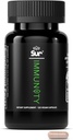 Supplemento di supporto Immune Sur Immunity con vitamina C, Ciliegia Acerola, Estratto di tè verde e curcuma - Regime benessere di difesa ottimale, miscela antiossidante & integratore di polifenolo vegano (120 capsule)