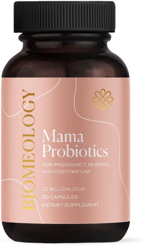 Probiotici per la gravidanza, il post-parto e l'allattamento al seno | Supporta la salute digestiva e immunitaria per la mamma e il bambino | Mattina malattia sollievo | Prendere con vitamine prenatali | 30 capsule