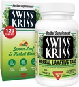 Swiss Kriss Herbal Laxative Tablet, Gentle & Natural Laxatives for Constipation Relief for Adults & Children Over Age 6, Works in 6-12 Hours, Senna Laxative, 120 Tablets Totale