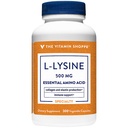 La vitamina Shoppe L-Lysine 500MG Una volta al giorno (300 capsule)