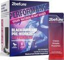 2prima di tutto naturale Vegan Pre allenamento, con 120 mg Caffeina I Clean Energy, Endurance, Recupero Pre Workout Donne e Uomini I 20 x singoli Packets I Informed Sports Certified I Blackcurrant