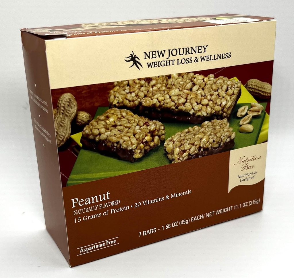 Bar arachidi - Nuovo viaggio perdita di peso &amp; benessere - High Protein Meal sostituzione Nutrition Bar (7 bar / box)