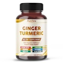 Ultra Ginger & Turmeric Aids Digestion & Supports Heart Health – Include Cayenne Pepper, Lemon Balm, Cinnamon, Peppermint, Green Tea - Made in the USA- 150 Capsule
