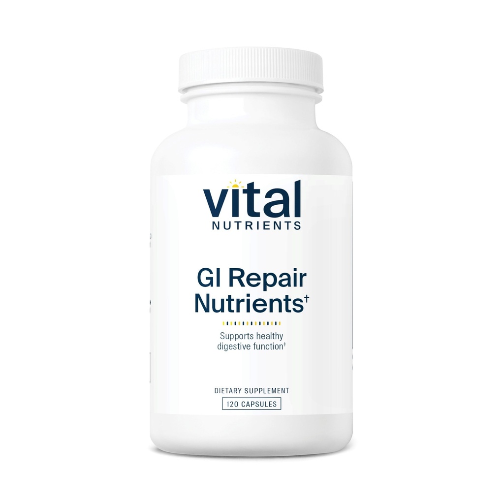 Vital Nutrients GI Riparazione Nutrienti | Capsula Leaky Gut con L Glutamina e N-Acetyl | Integratore di enzima digestivo per sostenere la salute e la digestione del fegato | Gluten and Dairy Free | 120 capsule