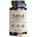 VINATURA TUDCA Milk Thistle 1250mg - Tudca Supplement, Tudca Bile Salts, Liver Support, Gallbladder Supplements *USA Made and Tested* Bile Salts Supplement - 90 Capsule