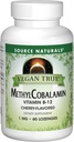 Sorgente Naturals Vegan Methyl Cobalamin, Vitamina B-12 Cherry Flavored Supplemento alimentare, 1 Mg - 60 Lozenges
