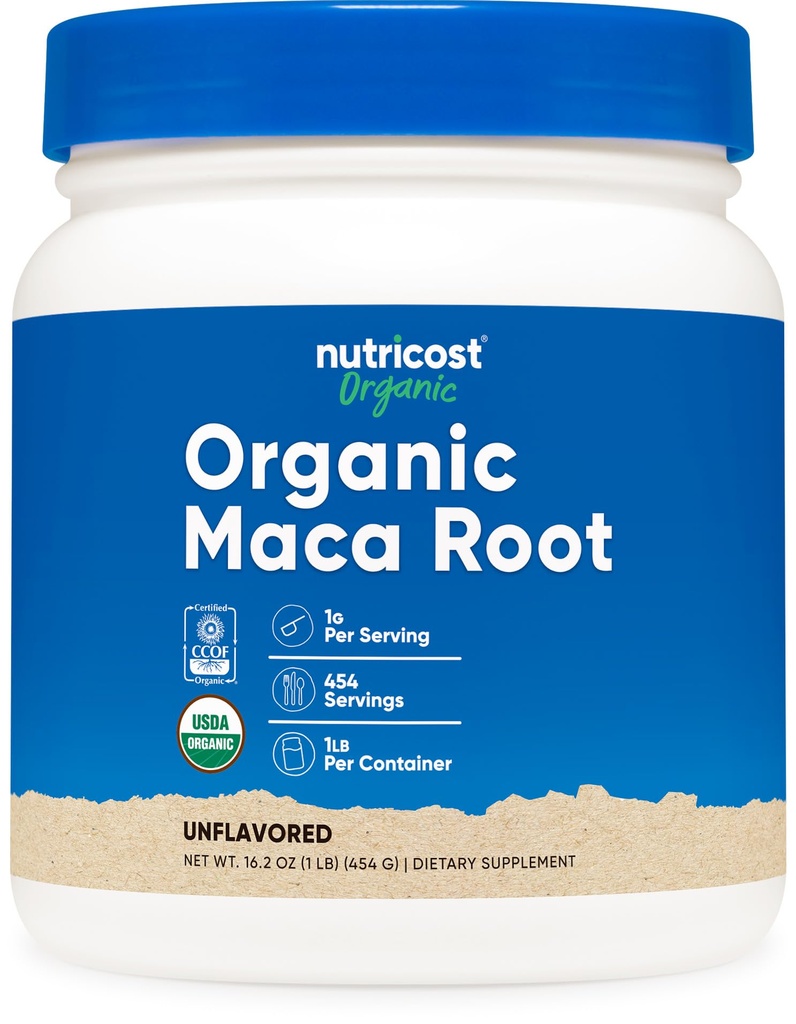 Polvere di radice di maca organica di Nutricost (1 LB)