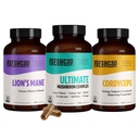 FreshCap Funghi Popolari Funghi Bundle, Capsule (Lions Mane, Cordyceps, Ultimate Mushroom Complex) Capsule