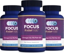 Focus Relief Plus Dry Eye Formula (270 ct. 90 Day Supply) Dry Eye Omega 3 Supplemento - Dry Eye Relief Supplement - Omega 3 Fish Oil for Dry Eye
