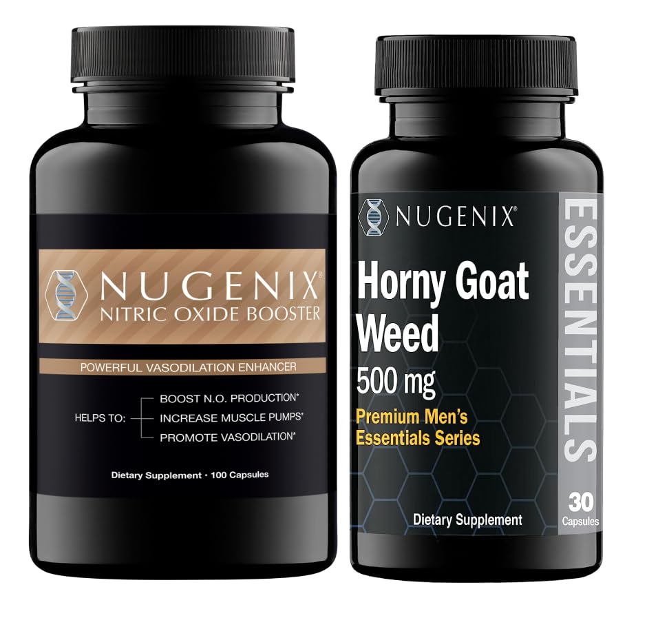 Nugenix Nitric Oxide Booster e Horny Goat Integratori per gli uomini