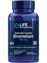 Estensione della vita Bromelain, Estratto di ananas, Salute comune, Comfort congiunto, Vegetariano, Senza glutine, Non OGM, 500 mg, 60 compresse ricoperte di enterico
