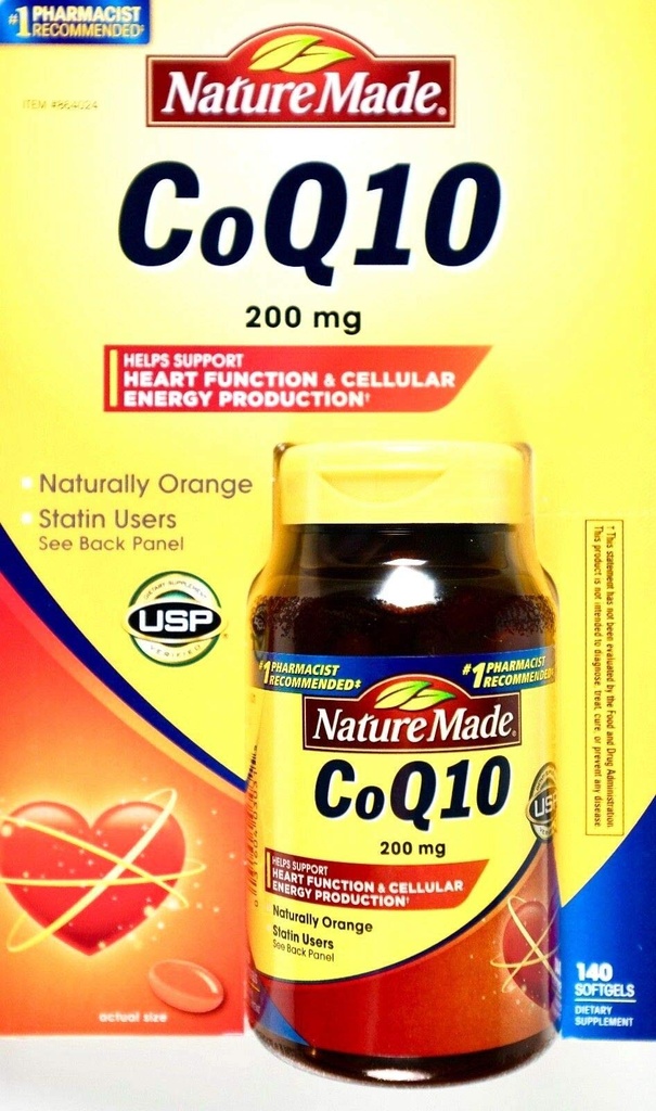 Natura Made Coq10 200 Mg, naturalmente arancione, dimensione del valore, 140 conte Softgels