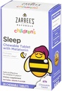 Zarbee's Kids 1mg Melatonin Chewable Tablet, Droga-Free & Efficace supplemento di sonno, Facile da prendere Natural Grape Flavor compresse per bambini età 3 e superiore, 30 conte