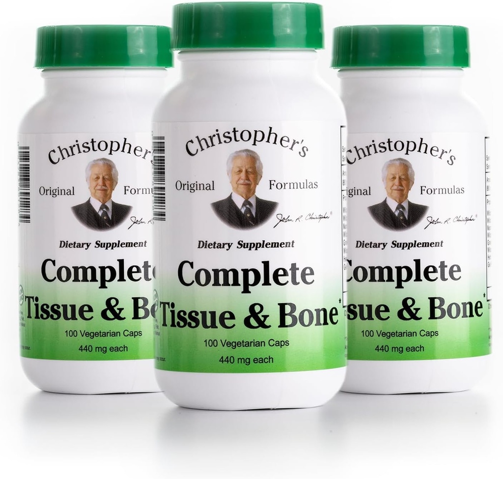 Dr. Christophers Formulas Tessuto completo e Bone, 440mg, 100 Capsule (3 Pack)