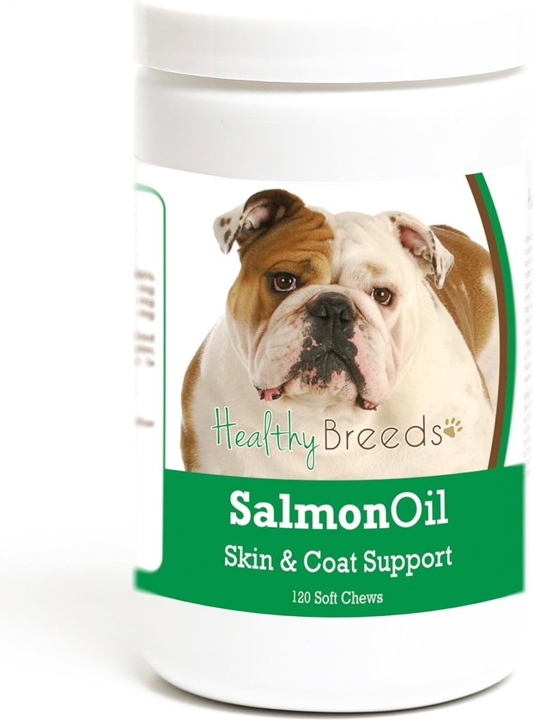 Allevamenti sani Bulldog Salmon olio Soft Chews 120 conte