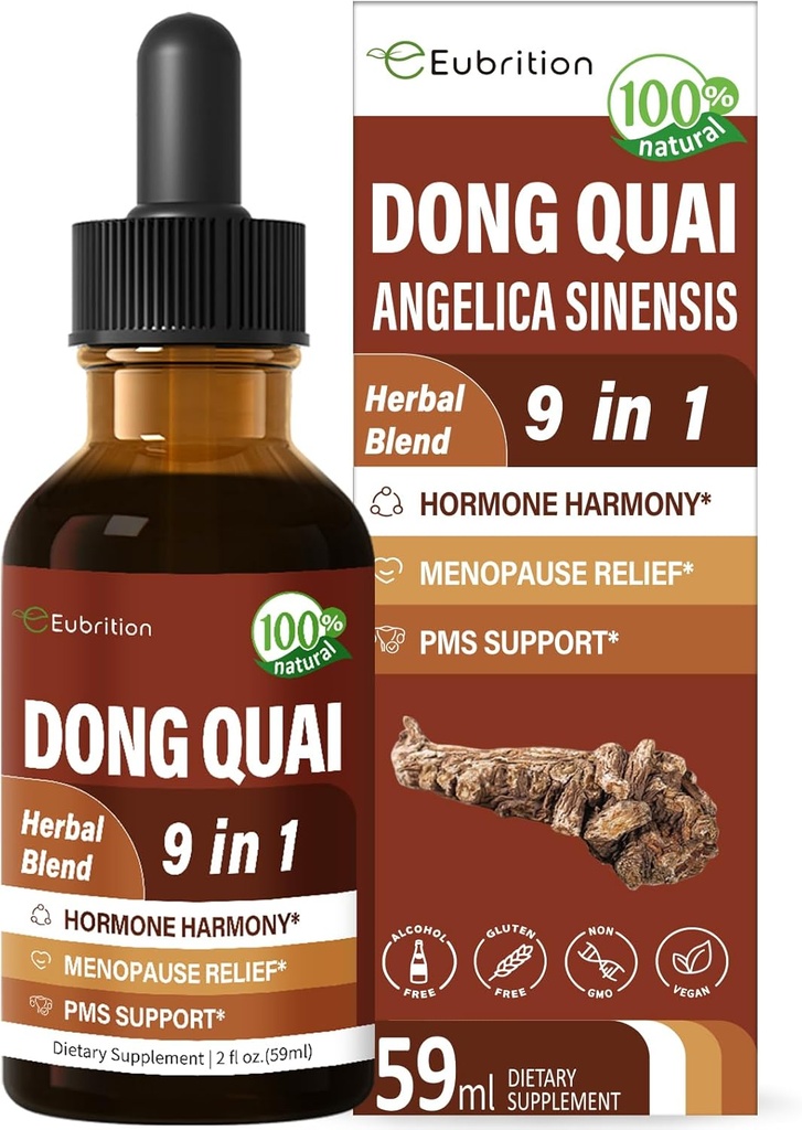 Tintura a base di erbe, Estratto con Dong Quai, per l'armonia dell'ormone, il sollievo di menopausa & supporto PMS.