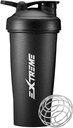 EXTREME Classic Shaker Bottiglia con filo Whisk, Perfetto per Protein Shakes e Pre Workout, Leak Proof Shaker Cups, BPA Free, Lavastoviglie SAFE, 24 oncia, Nero