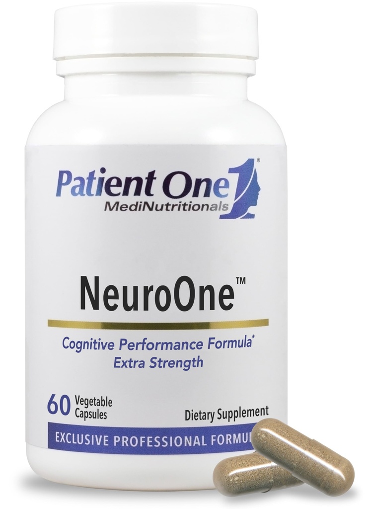 Paziente One NeuroOne | Supplemento alla memoria di supporto, cognizione, mood e messa a fuoco* | con Citicolina, Acetyl-L-Carnitina, Gingko e altro | 60 capsule