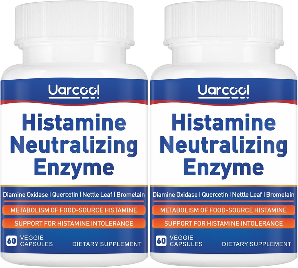 Supplemento di istamina dell'enzima DAO Integratore di ossidasi della digestione del liscio - Made in USA - 60 Softgels (2 bottiglie)