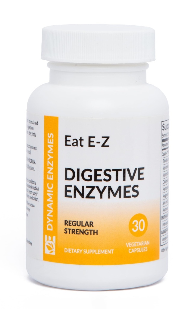 Mangiare E-Z (30 Conte) Enzimi digestivi per la salute del fegato; Anti-Bloating; Enzima digestivo per il supporto immunitario