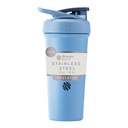 BlenderBottle Sport Elegante In acciaio inox Shaker Bottiglia con filo Whisk, 25-Ounce, Dusty Blue – Protein Shakes & Hydration per atleti e fitness Enthusiasts, Easy Mixing, Slim Facile da tenere, mantiene Bevande freddo, Lockable Lid