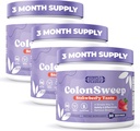 ColonSweep - Pulitore del colon della polvere di Husk di Psyllium profumato di fragola, 7.8 oz. Supporto del supplemento di fibra per la salute del fegato - Cleanse per il sollievo di Bloating & Detox- 30 Servings (Pack of 3)