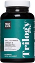 Salute Vibrante, Trilogia, Multivitamina Probiotica con una miscela essenziale di Omega-3, Vitamina A, B12, C, D3, E, Selenio, Magnesio e Zinco, 30 Serve