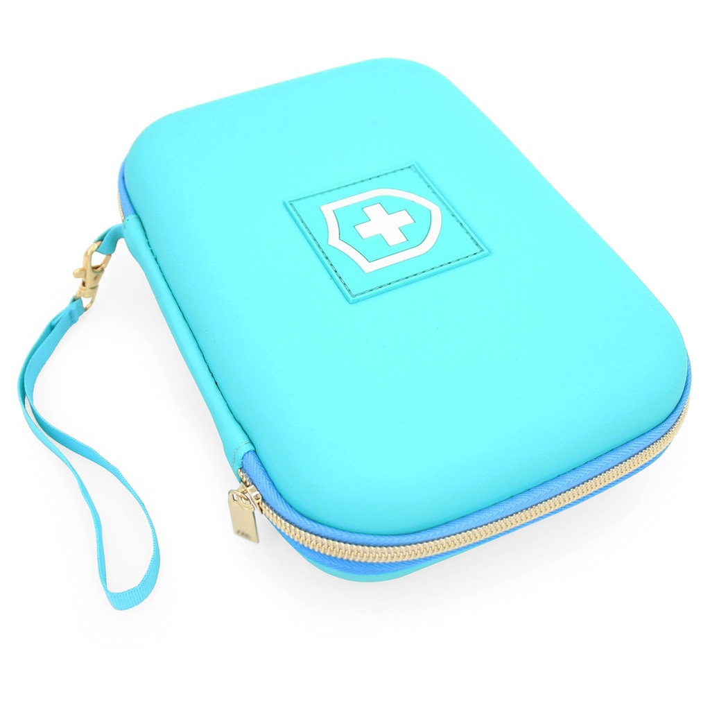 CASEMATIX 8" Turquoise Asthma Inhaler caso per viaggio si adatta Spacer, Maschera e Accessori, Include solo caso